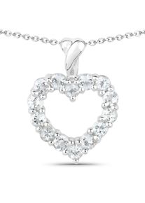 Vira Jewels Anh&auml;nger mit Kette 925 Sterling Silber rhodiniert Aquamarine