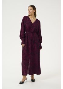 Kaffe Kleid Loose fit Rumba Red/Black Animal multicolour