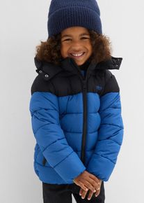 bonprix warm gef&uuml;tterte Winter-Steppjacke wasserabweisend, blau, Gr.104/110, Warm gef&uuml;tterte Winterjacke mit modischem Colourblocking f&uuml;r Jungen
