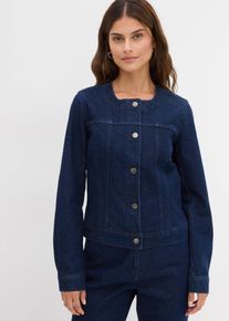 bonprix Jeansjacke mit Strass, blau, Gr.54, Kastige Jeansjacke mit Strass, 99% Baumwolle