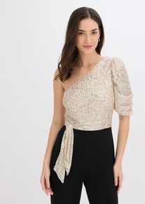 bonprix Overall mit Pailletten, schwarz, Gr.40/42 (M), Eleganter Overall mit Glitzeroberteil