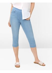 Raphaela by Brax Damen Caprihose Style PAMINA CAPRI BLEACHED LIGHT BLUE SLIGHTUSED, denim hellblau, Gr. 36