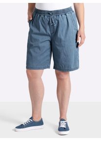 sheego Gro&szlig;e Gr&ouml;&szlig;en Jeansshort mit Ziernieten hinten, blue-bleached, Gr&ouml;&szlig;e 44 - Damen