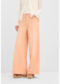 bonprix Wide-Leg-Jeans High Waist, orange, Gr.44, Wide-Leg-Jeans High Waist, 66% Baumwolle