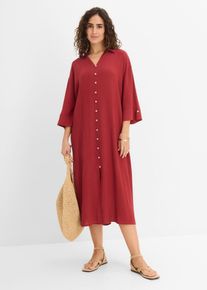 bonprix Kaftan-Kleid aus flie&szlig;ender Viskose, rot, Gr.38, Langes Kaftan-Kleid aus flie&szlig;ender Viskose mit V-Ausschnitt in Oversize-Tunikaform, aus Viskose