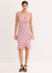 bonprix Jerseykleid mit tiefem Ausschnitt, rosa, Gr.40/42 (M), Stylisches Kleid mit toller Passform