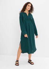 bonprix Leichtes Kaftan-Kleid mit Verzierung, gr&uuml;n, Gr.50, Leichtes Kaftan-Kleid mit dekorativer Verzierung