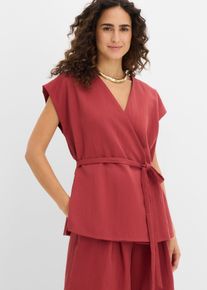 bonprix Westentop mit G&uuml;rtel aus Viskose-Mix, rot, Gr.54, Westentop mit G&uuml;rtel aus softem Viskose-Mix, aus Viskose