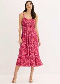 bonprix Maxikleid mit Mesh, pink, Gr.40/42 (M), Stylisches Kleid mit toller Passform