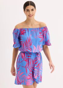 bonprix Jumpsuit mit Carmenausschnitt, blau, Gr.50, Stylischer Jumpsuit mit toller Passform