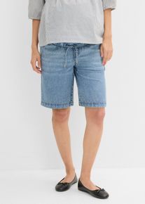 bonprix Lockere Umstandsbermuda- Shorts, blau, Gr.38, Bequeme Denim-Shorts f&uuml;r die Schwangerschaft, 80% Baumwolle