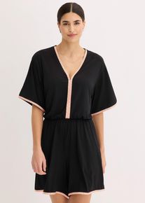 bonprix Jersey-Jumpsuit, schwarz, Gr.48/50 (XL), Stylischer Jumpsuit mit toller Passform