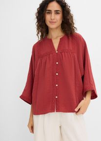 bonprix Bluse aus Viskose-Mix, rot, Gr.50, Bluse aus flie&szlig;endem Viskose-Mix