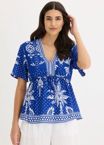 bonprix Bluse aus flie&szlig;ender Viskose, blau, Gr.42, Stylische Bluse mit toller Passform