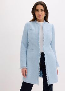 bonprix Boucl&eacute; Longblazer, blau, Gr.36, Charismatischer Boucl&eacute;- Longblazer