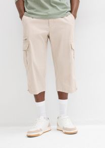 bonprix Cargo-Long-Bermuda aus reiner Baumwolle in Regular-Fit, grau, Gr.52, Moderne Cargobermuda in 3/4-L&auml;nge mit vielen praktischen Taschen, aus 100% Baumwolle