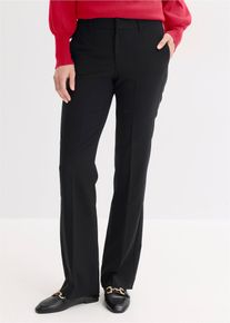 bonprix Feminine Hose mit B&uuml;gelfalte, schwarz, Gr.48, elegante Hose mit B&uuml;gelfalte