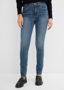 bonprix Slim-Fit-Jeans High Waist, blau, Gr.36, Modische Skinny Jeans in High-Waist-Form, 99% Baumwolle