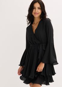 bonprix Tunika-Kleid mit V-Ausschnitt, schwarz, Gr.38, Stylisches Kleid mit toller Passform