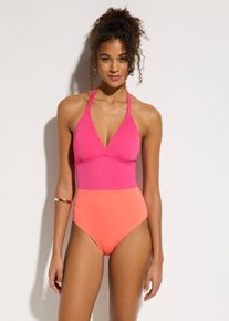 bonprix Neckholder-Badeanzug im R&uuml;cken zum Binden, pink, Gr.44, Neckholder-Badeanzug im R&uuml;cken zum Binden