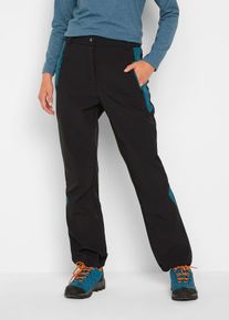 bonprix wasserabweisende Softshell-Hose, schwarz, Gr.50, Sportliche Softshell-Hose zum Wandern mit elastischen Eins&auml;tzen am Bund, Straight Fit, aus Softshell