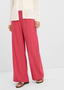 bonprix Palazzo-Hose aus Viskosemix, rot, Gr.54, Komfortable Palazzo-Hose mit Bequembund