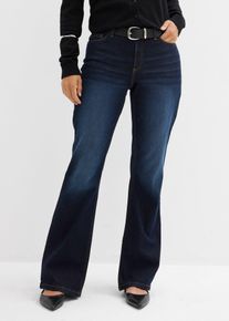 bonprix Flared-Jeans Mid Waist, blau, Gr.50, Bootcut Jeans mit mittlerem Bund, 98% Baumwolle