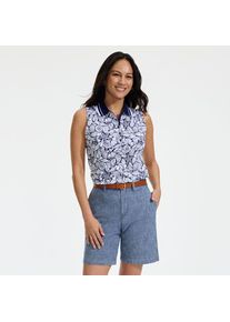 LANDS' END &Auml;rmelloses Supima-Poloshirt, Damen,  Blau, Baumwolle, by Lands' End