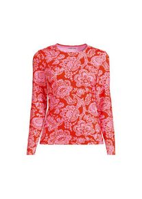 LANDS' END Schnelltrocknendes UPF 50 Sonnenschutz-Badeshirt, Damen,  Orange, Nylon-Mischung, by Lands' End