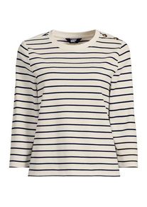 LANDS' END Shirt mit Schulterkn&ouml;pfen, Damen,  Wei&szlig;, Baumwolle, by Lands' End