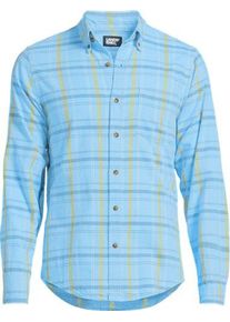 LANDS' END Feincordhemd, Herren,  Blau, Baumwolle, by Lands' End