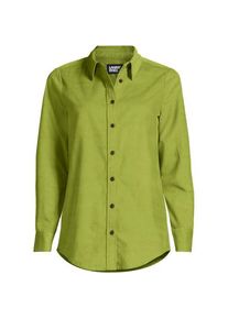 LANDS' END Feincord-Hemdbluse, Damen,  Gr&uuml;n, Baumwolle, by Lands' End