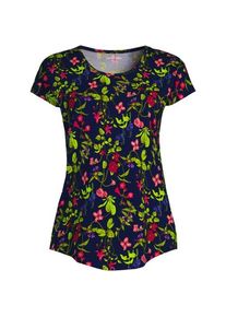 LANDS' END Shirt aus Baumwolle/Modal-Mix mit Ballett-Ausschnitt, Damen,  Blau, Baumwolle Modal, by Lands' End