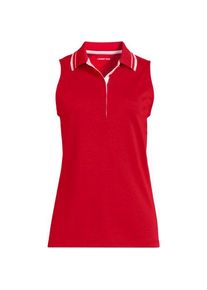 LANDS' END &Auml;rmelloses Supima-Poloshirt, Damen,  Rot, Baumwolle, by Lands' End