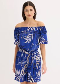 bonprix Jumpsuit mit Carmenausschnitt, blau, Gr.54, Stylischer Jumpsuit mit toller Passform