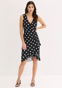 bonprix Jerseykleid mit tiefem Ausschnitt, schwarz, Gr.44/46 (L), Stylisches Kleid mit toller Passform