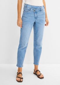 bonprix Mom-Jeans High Waist, blau, Gr.48, Mom-Jeans High Waist, 79% Baumwolle (organic)
