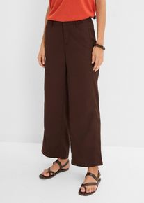 bonprix Verk&uuml;rzte sommerliche Hose, braun, Gr.52, Kn&ouml;chelfreie weite Hose