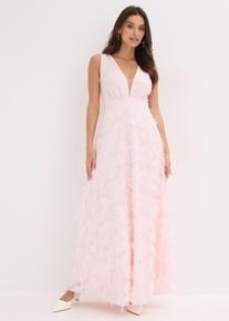 bonprix Abendkleid mit Wimpern-Detail, rosa, Gr.44, Modern und feminin: Abendkleid mit Taillen-Einatz und Wimpern-Detail am Rock