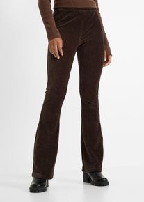 bonprix Ausgestellte Leggings in Cordoptik, braun, Gr.48/50 (XL), Cordhose mit bequemem Gummibund, 62% Baumwolle