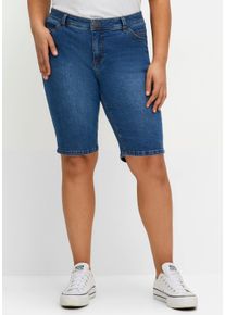 sheego Gro&szlig;e Gr&ouml;&szlig;en Jeansbermudas im Curvy-Schnitt SUSANNE, blue denim, Gr&ouml;&szlig;e 54 - Damen