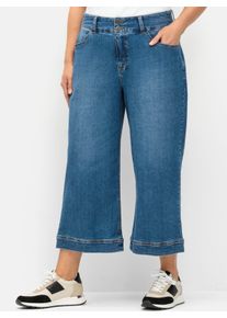 sheego Gro&szlig;e Gr&ouml;&szlig;en 7/8-Jeans mit breitem Saumabschluss, blue denim, Gr&ouml;&szlig;e 54 - Damen