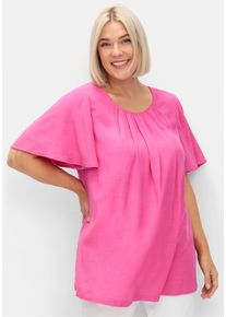 sheego Gro&szlig;e Gr&ouml;&szlig;en Tunika mit gelegten Falten, fuchsia, Gr&ouml;&szlig;e 44 - Damen