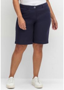 sheego Gro&szlig;e Gr&ouml;&szlig;en Bermudas in Chino-Optik, tiefblau, Gr&ouml;&szlig;e 58 - Damen
