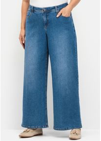 sheego Gro&szlig;e Gr&ouml;&szlig;en Stretch-Jeans in weiter Beinform, blue denim, Gr&ouml;&szlig;e 54 - Damen