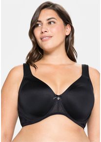 sheego Gro&szlig;e Gr&ouml;&szlig;en B&uuml;gel-BH mit nahtlosen Cups, schwarz, Gr&ouml;&szlig;e 90C - Damen