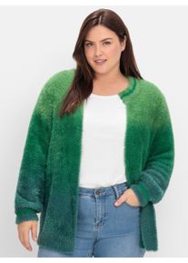 sheego by Joe Browns sheego Gro&szlig;e Gr&ouml;&szlig;en Strickjacke mit Farbverlauf, gr&uuml;n-blau, Gr&ouml;&szlig;e 44/46 - Damen