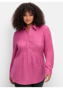 sheego by Joe Browns sheego Gro&szlig;e Gr&ouml;&szlig;en Tunika in Dobby-Struktur, fuchsia, Gr&ouml;&szlig;e 58 - Damen