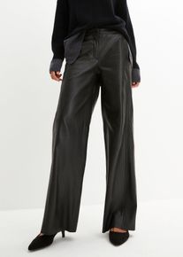 bonprix Lammnappa-Marlenehose, schwarz, Gr.48, Moderne und edle Marlene-Hose aus Lammnappa, mit Kniefutter, aus Nappaleder
