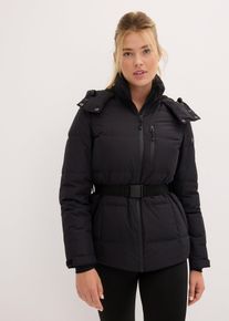 bonprix wasserabweisende Ski Daunenjacke mit w&auml;rmeisolierender Funktion, schwarz, Gr.40, Wasserabweisende Skijacke mit Wattierung mit recycelter Daune, aus BIONIC-FINISH&reg; ECO,Daunen